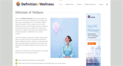 Desktop Screenshot of definitionofwellness.com