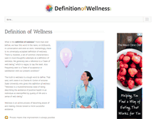 Tablet Screenshot of definitionofwellness.com